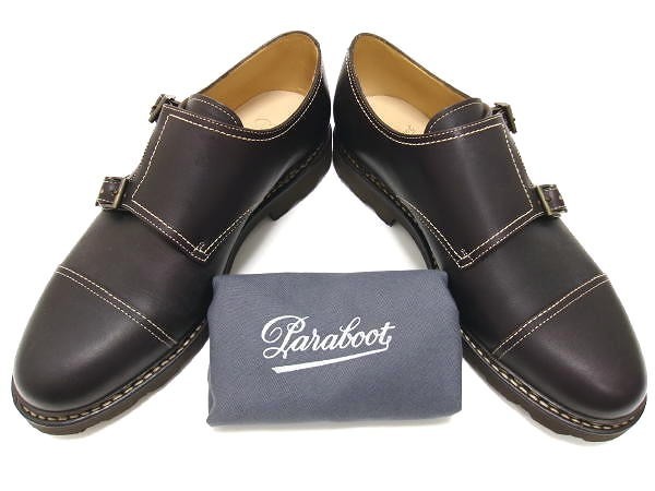 新品★Paraboot WILLIAM★パラブーツ ウィリアム★UK9★ダブルモンクストラップシューズ★MARRON-LIS CAFE★★フランス_画像2