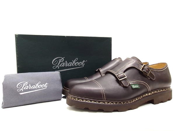 新品★Paraboot WILLIAM★パラブーツ ウィリアム★UK9★ダブルモンクストラップシューズ★MARRON-LIS CAFE★★フランス_画像1