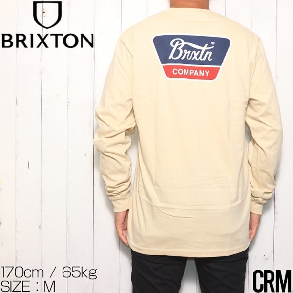 【送料無料】ロングスリーブTシャツ ロンT BRIXTON ブリクストン LINWOOD L/S TEE 16733　CRM　 XLサイズ