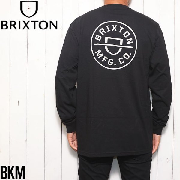 【送料無料】ロングスリーブTシャツ ロンT BRIXTON ブリクストン CREST L/S TEE 16251　BKM　　 Lサイズ