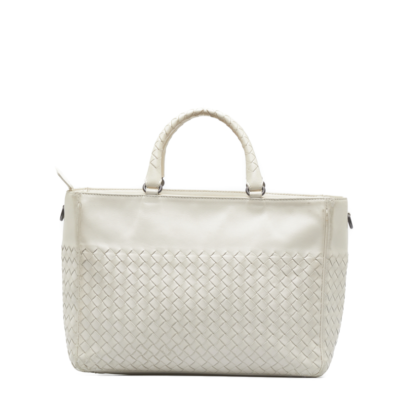 大量入荷 ホワイト 2WAY ショルダーバッグ ハンドバッグ イントレ