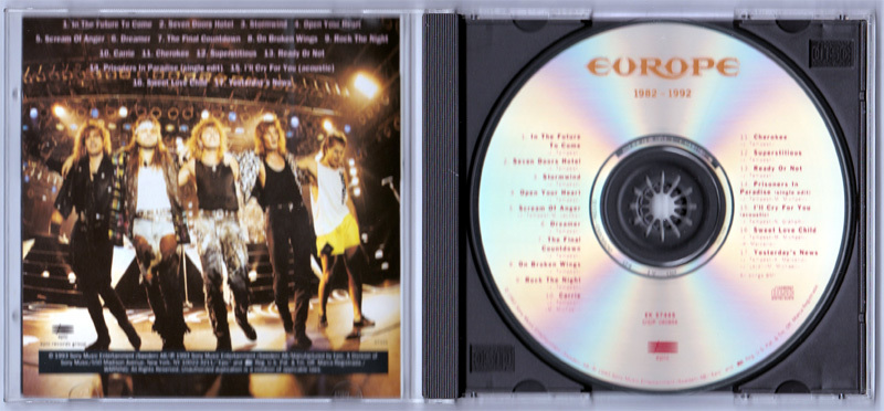 【中古品】CDアルバム EUROPE 1982-1992/ヨーロッパ The Final Countdown 他_画像3