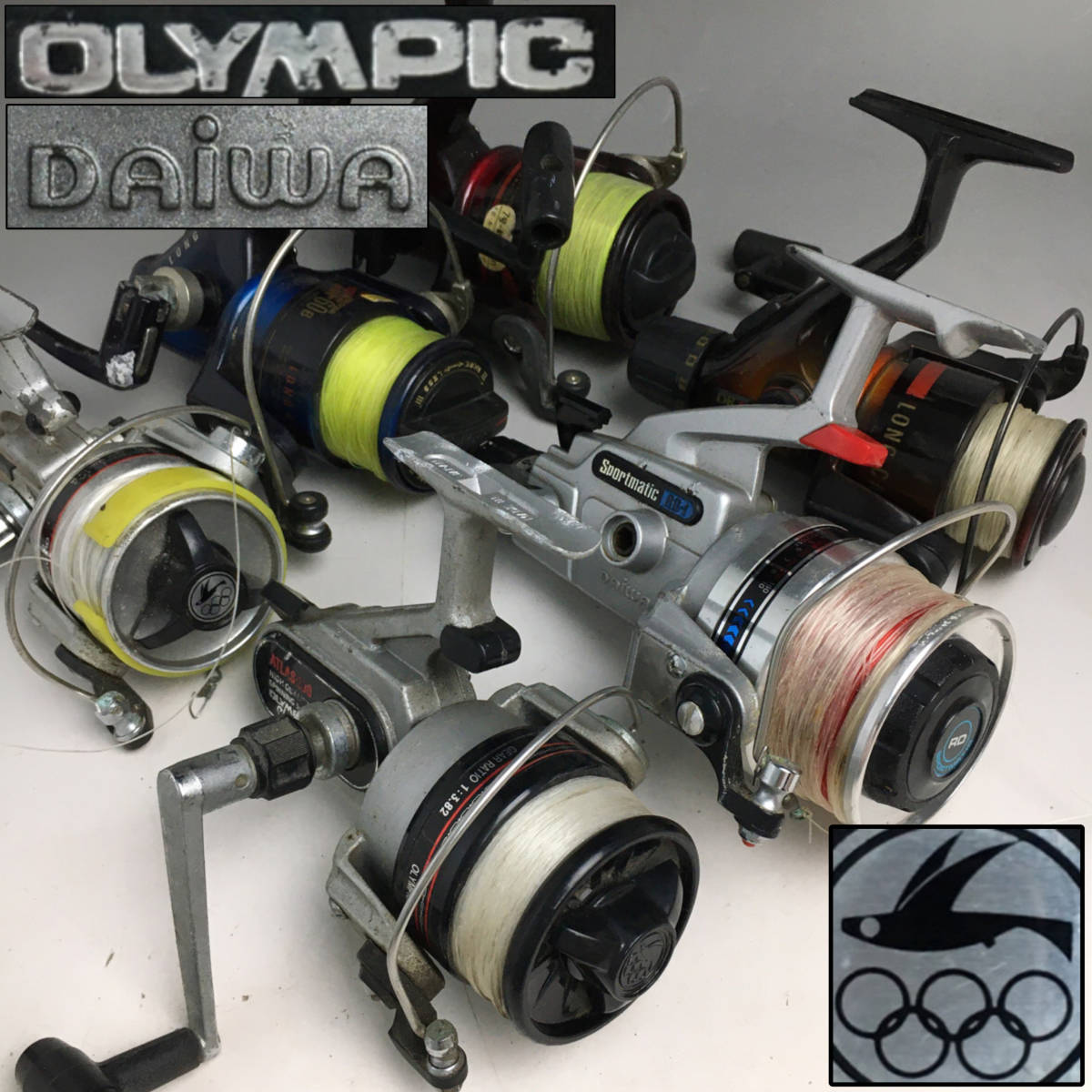KI22/8 fishing reel together 6 point Old spinning reel OLYMPIC