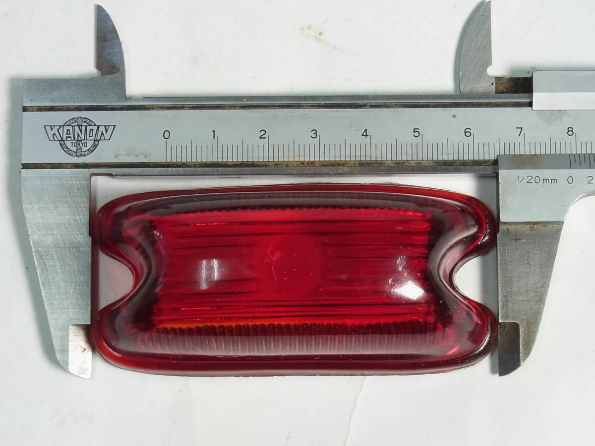 (B386) 当時物 新品 未使用 ガラス レンズ マーカーランプ 15個 セット レッド 赤 トラック デコトラ パーツ デッドストック カマボコ 電飾_画像7