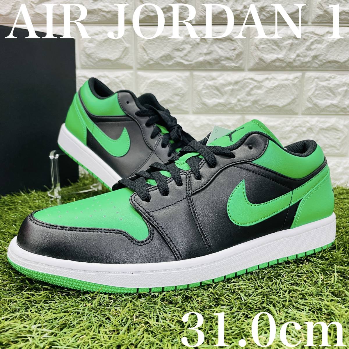 即決 ナイキ エアジョーダン1 ロー ラッキー グリーン メンズ Nike Air Jordan 1 Low AJ1 白黒緑 31.0cm 送料込み 553558-065