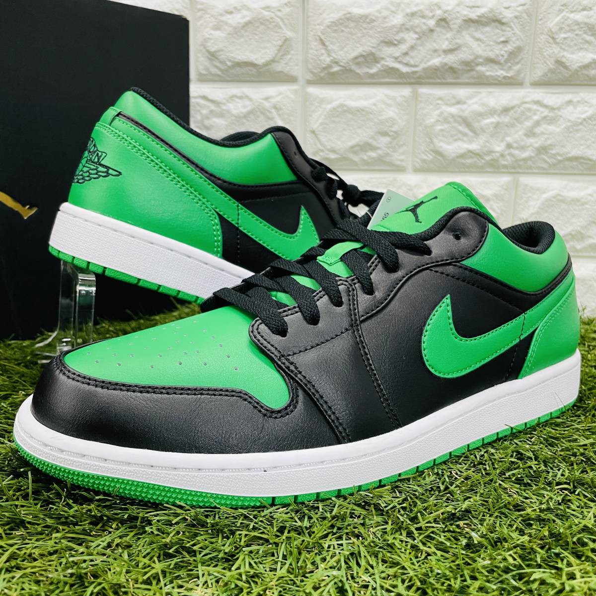 即決 ナイキ エアジョーダン1 ロー ラッキー グリーン メンズ Nike Air Jordan 1 Low AJ1 白黒緑 28.5cm 送料込み 553558-065_画像4