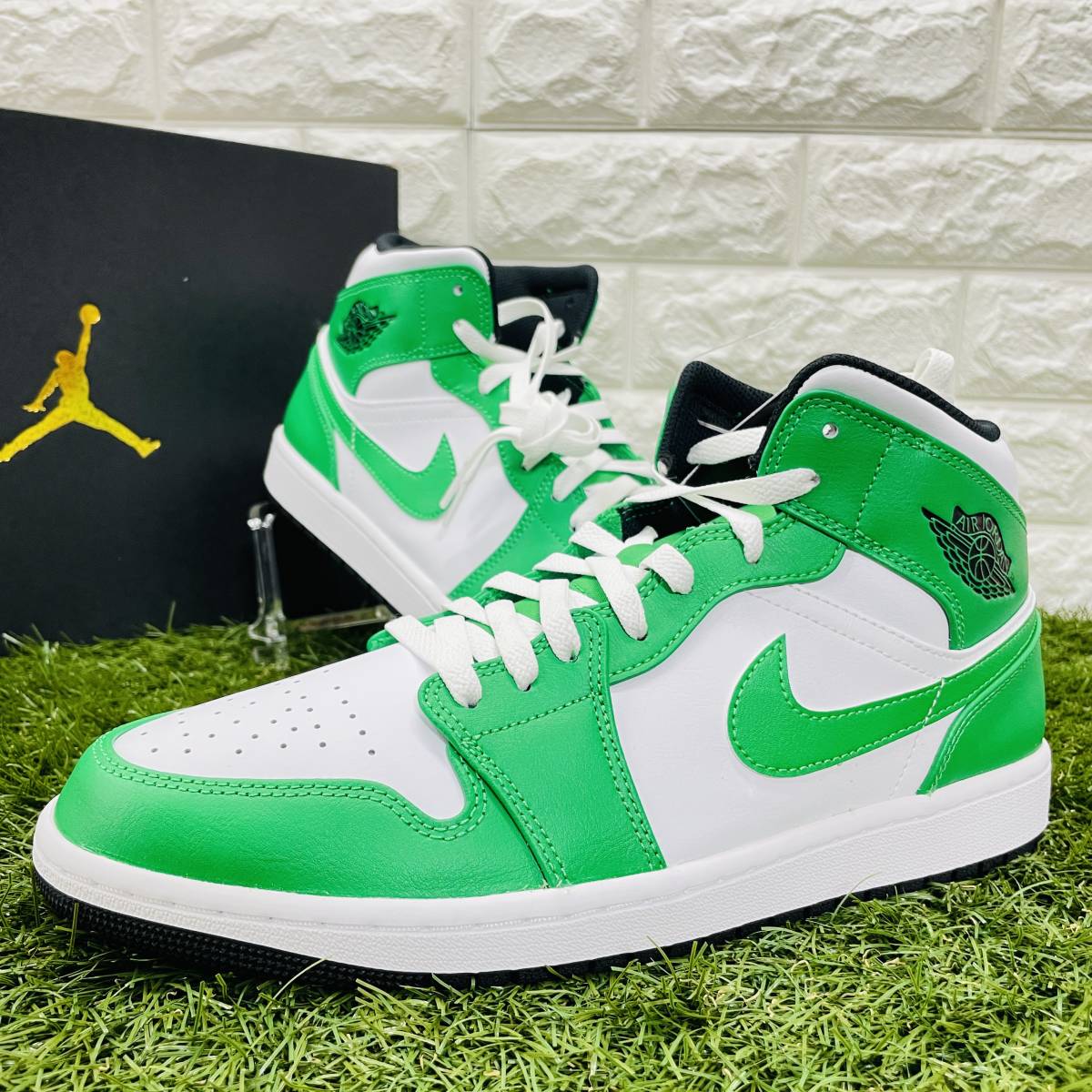 即決 ナイキ エアジョーダン1 ミッド Nike Air Jordan 1 MID AJ1 緑 白 黒 メンズ 32.0cm 送料込み DQ8426-301_画像2
