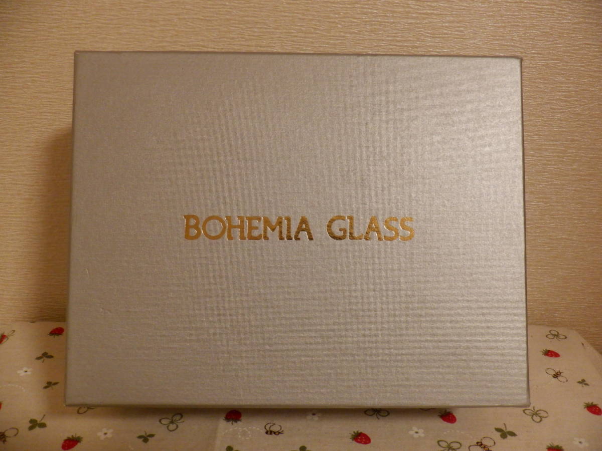 Ｃ８『ＢＯＨＥＭＩＡ　ＧＬＡＳＳ★ボヘミア　カリグラス～花模様のペアグラスセット』～箱付き　チェコスロバキア製　_画像7