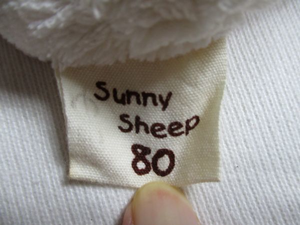 BD482【Sunny Sheep・サニーシープ】フード付き　羊さん　長袖　ジャケット　女児　淡赤　80_画像9