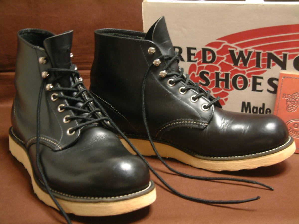 FACTORY SECONDS品 箱付 9D 2000年生産 旧刺繍製羽タグ 8165 レッドウイング プレーントゥ Red Wing Shoes Made in U.S.A 2000_画像1