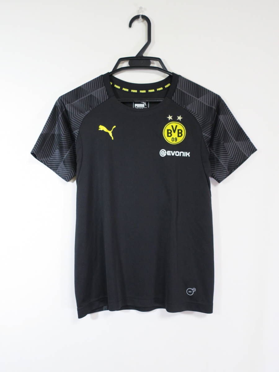 ドルトムント プラクティスシャツ トレーニングシャツ ユニフォーム ジュニア 140-150cm プーマ PUMA Dortmund サッカー 子供 キッズ 黒_画像1