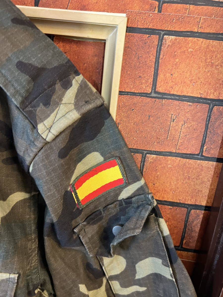 ミリタリージャケット 迷彩 軍もの スペイン軍 ヨーロッパ古着 サイズLくらい ウッドランド ユーロ アウトドアの画像5