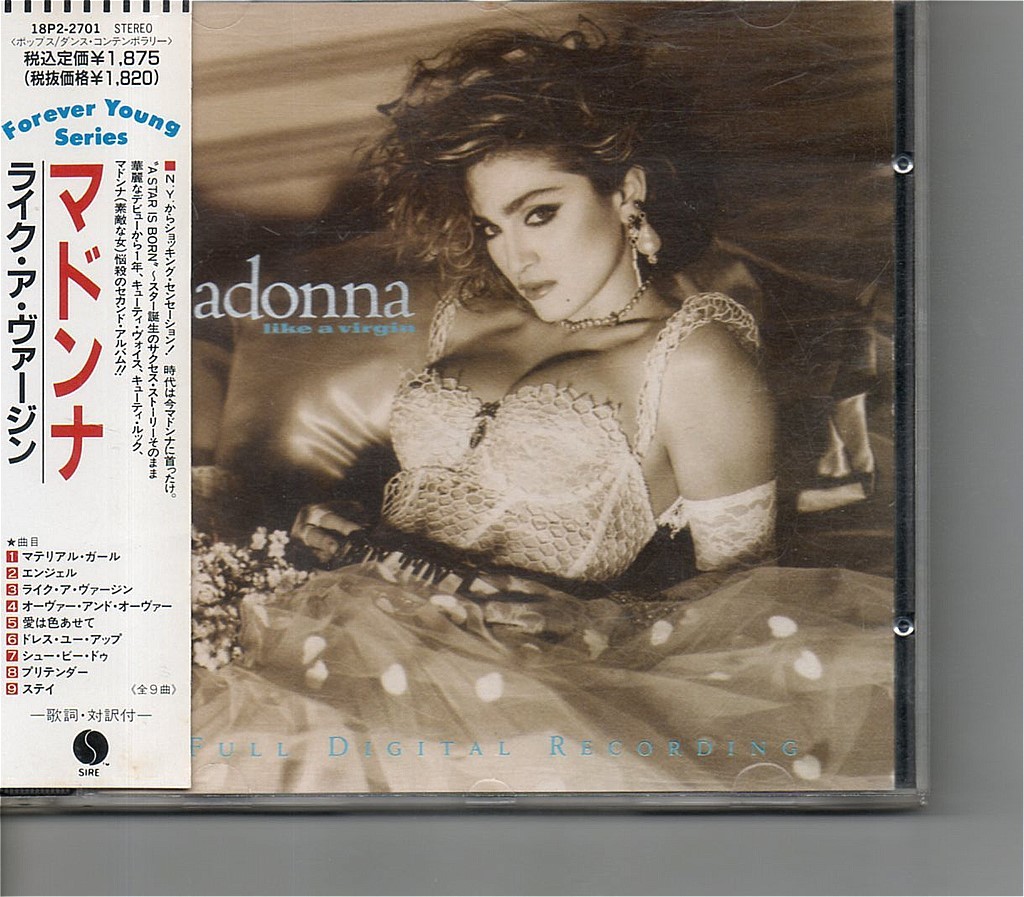 【送料無料】マドンナ /Madonna - Like A Virgin【超音波洗浄/UV光照射/消磁/etc.】'80s 女性ヴォーカル名盤/Material Girl/Dress You Up_Japanese edition w/Obi