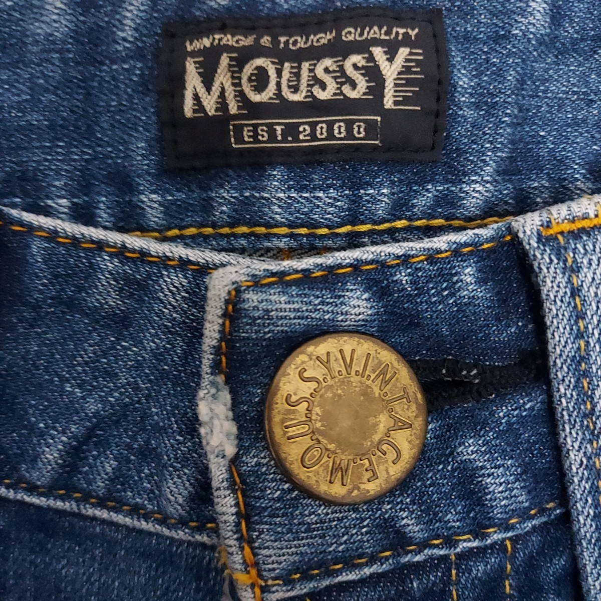 【美脚】MOUSSY(マウジー)ヴィンテージローライズスキニーデニムパンツW25_画像5