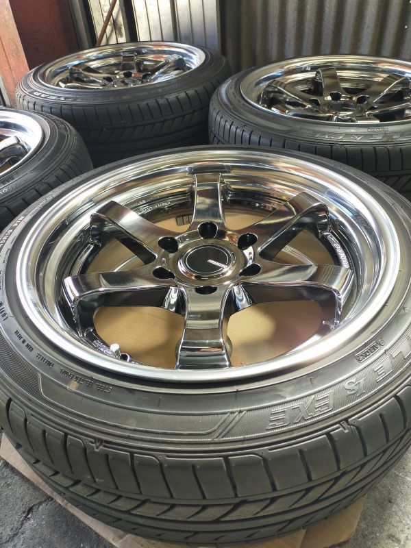 即納 KBレーシング2 18インチ 8.5J+30 6H139.7 バリ山 即納 KBレーシング2 18インチ 8.5J+30 6H139.7 バリ山