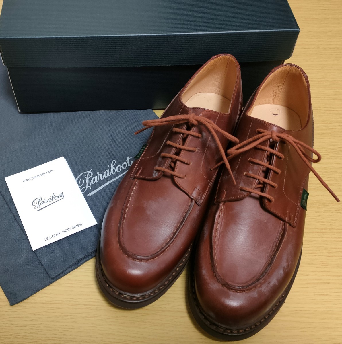 海外輸入】 新品 Paraboot シャンボード パラブーツ マロン 26.5cm UK8