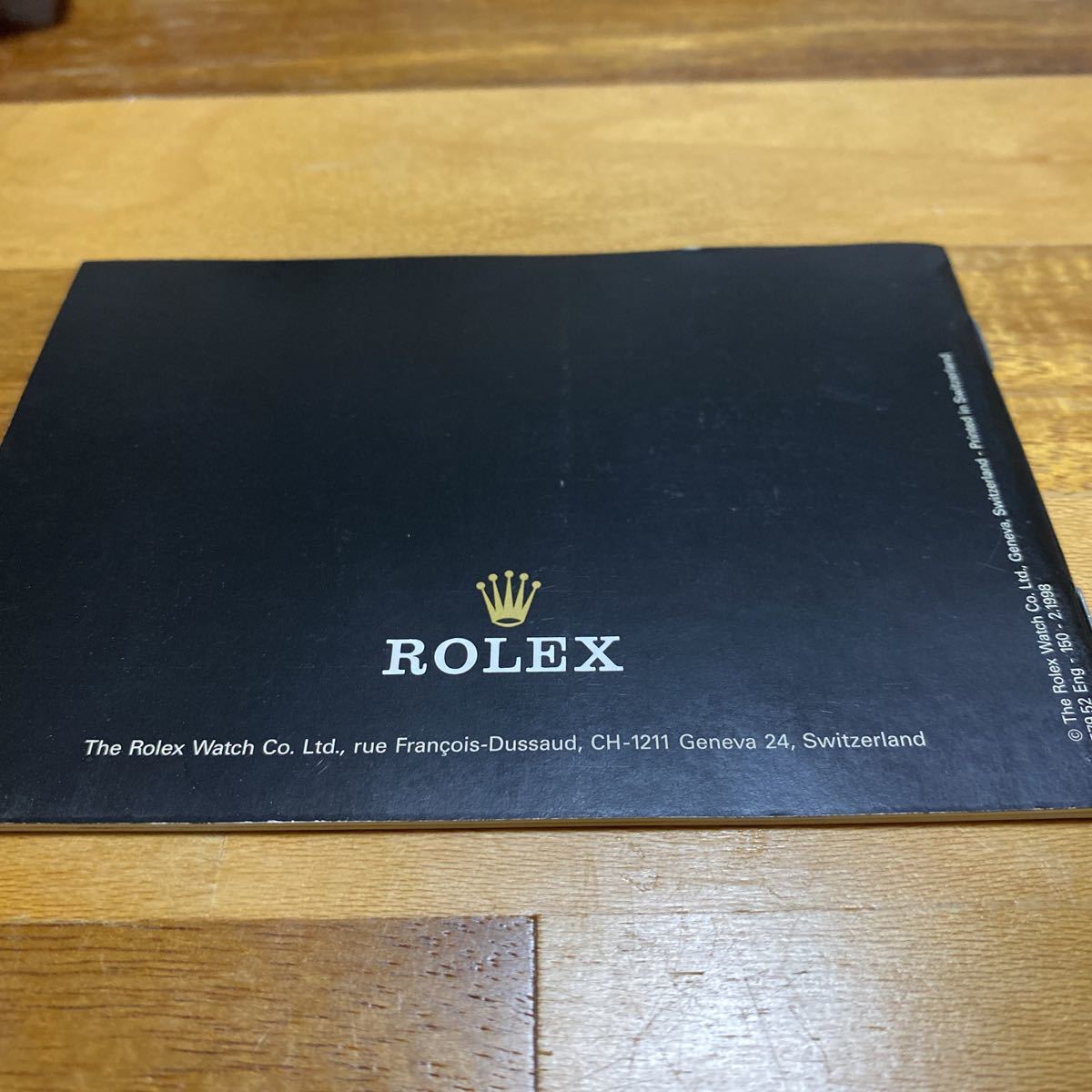 3234【希少必見】ロレックス オイスター冊子 取扱説明書 1998年度版 ROLEX 定形郵便94円可能の画像2