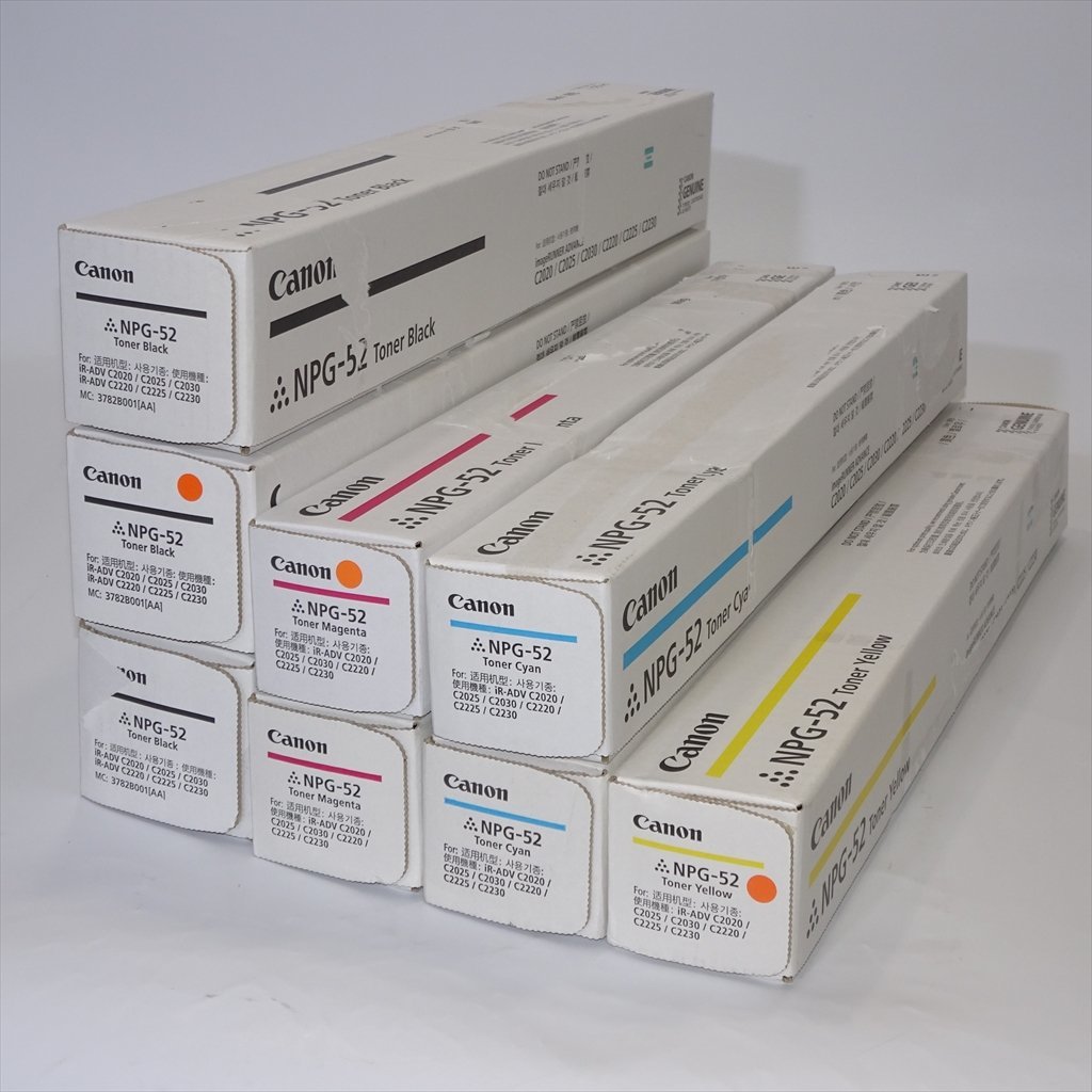 ◎◎◎4색 8개 세트 순정 캐논 CANON 토너 NPG-52 블랙 3개 옐로우