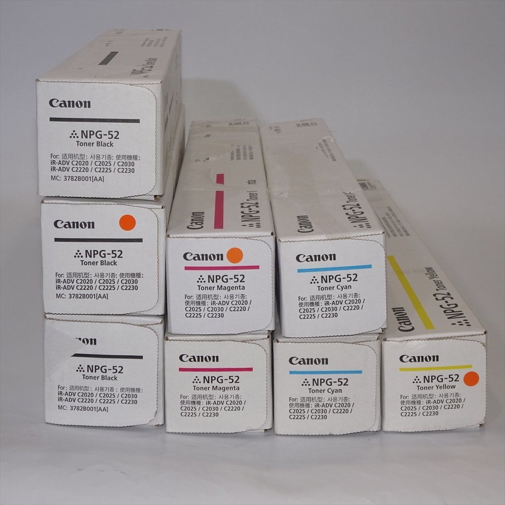 ◎◎◎4색 8개 세트 순정 캐논 CANON 토너 NPG-52 블랙 3개 옐로우