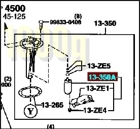 【マツダ純正新品】MAZDA 未使用品 ★超希少品★ RX-7 FD3S フューエルポンプ 燃料ポンプ フィルター付 1991/10-2003/4_画像2