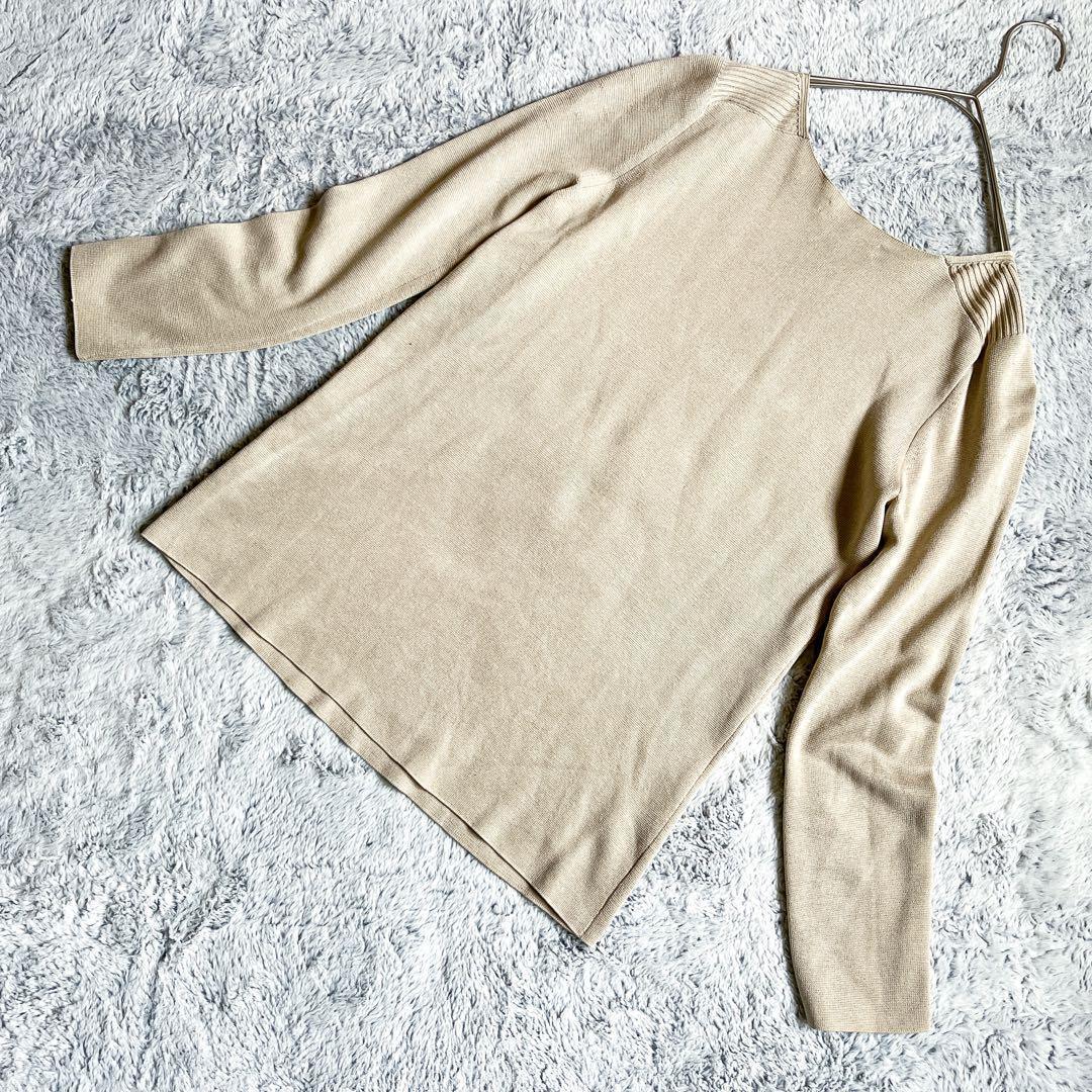 Drawer】ドゥロワー シルク リネン サマーニットセーター スクエア