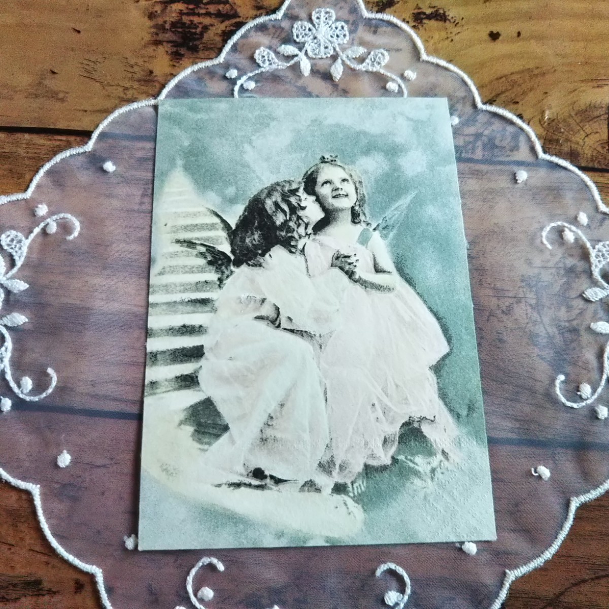  Northern Europe antique angel Angel postcard 10 sheets Victoria n young lady girl Christmas Xmas Christmas X\'masnoru way Vintage 