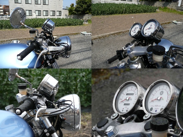 SR400用純正メーターを低く取付るメーターステー item details
