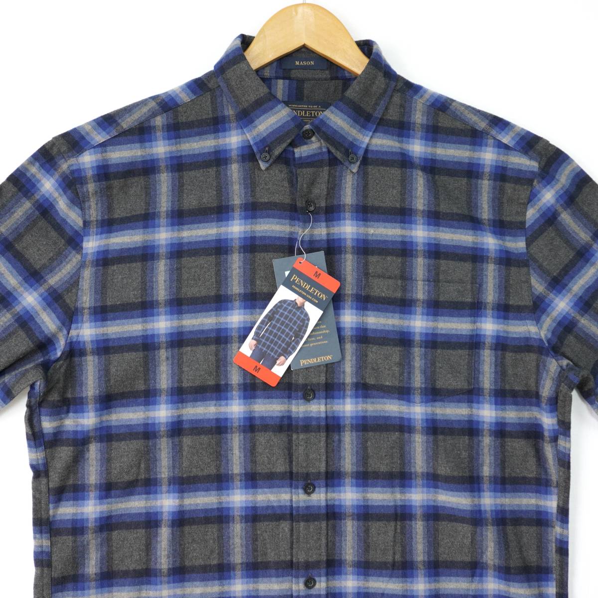 PENDLETON MASON Flannel Shirts M Deadstock SHIRT23191 ペンドルトン メイソン フランネルシャツ ボタンダウンシャツ デッドストック_画像3