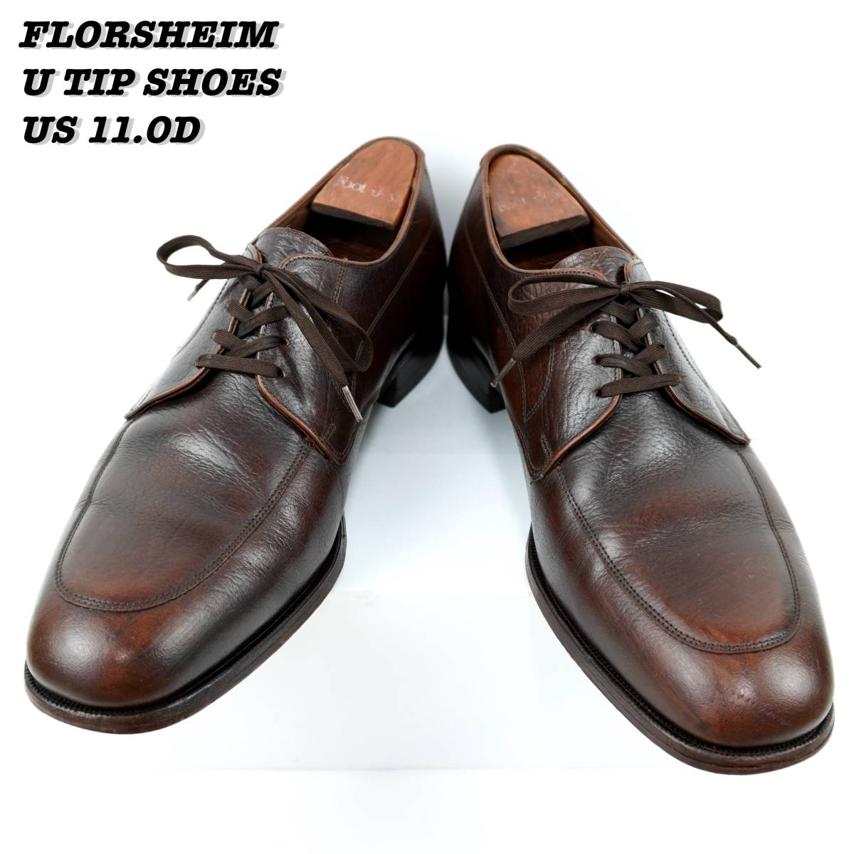 待望☆】 U FLORSHEIM TIP 29.0cm ヴィンテージ 1980年代 革靴 レザー