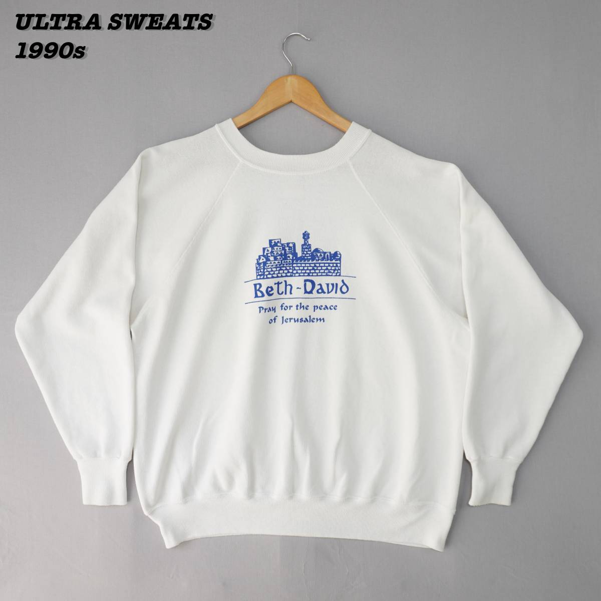 ULTRA SWEATS Sweatshirts SWT2328 1990s Made in USA ウルトラスウェット エルサレム スウェットシャツ 1990年代 アメリカ製_画像1