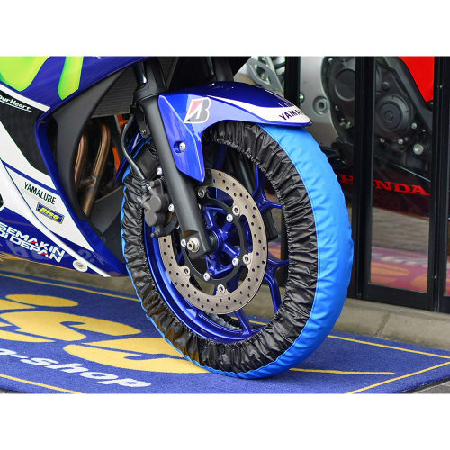 Rise(ライズ) バイク タイヤ保護カバー まもるくん 12インチ ブルー/ブラック 012123_画像3