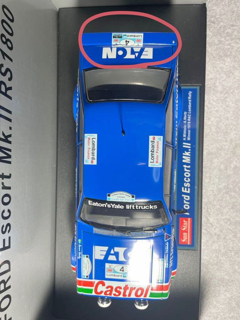 やや難あり】サンスター 1/18 #4437 フォード エスコート Ford Escort