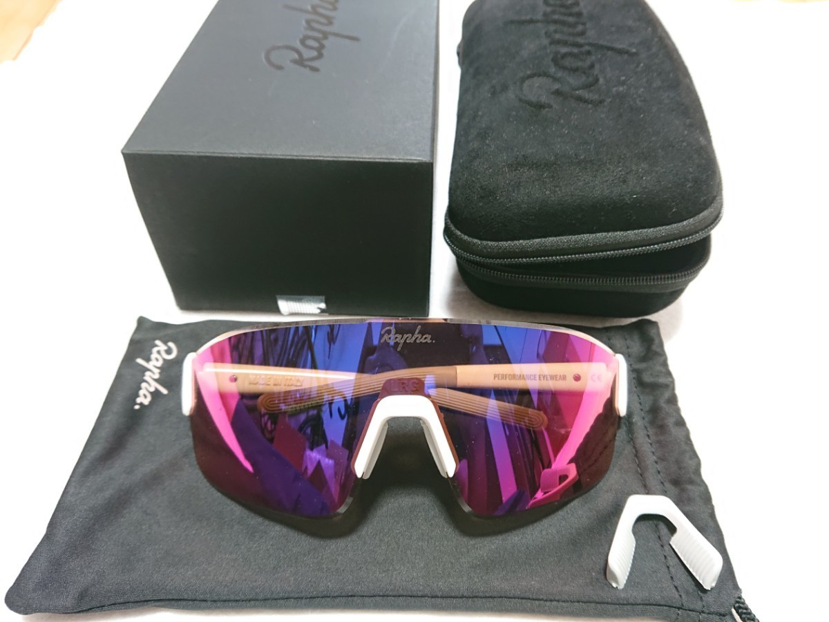 現金特価】 Rapha ラファ GLASSES FRAMELESS TEAM PRO ピンクブルー