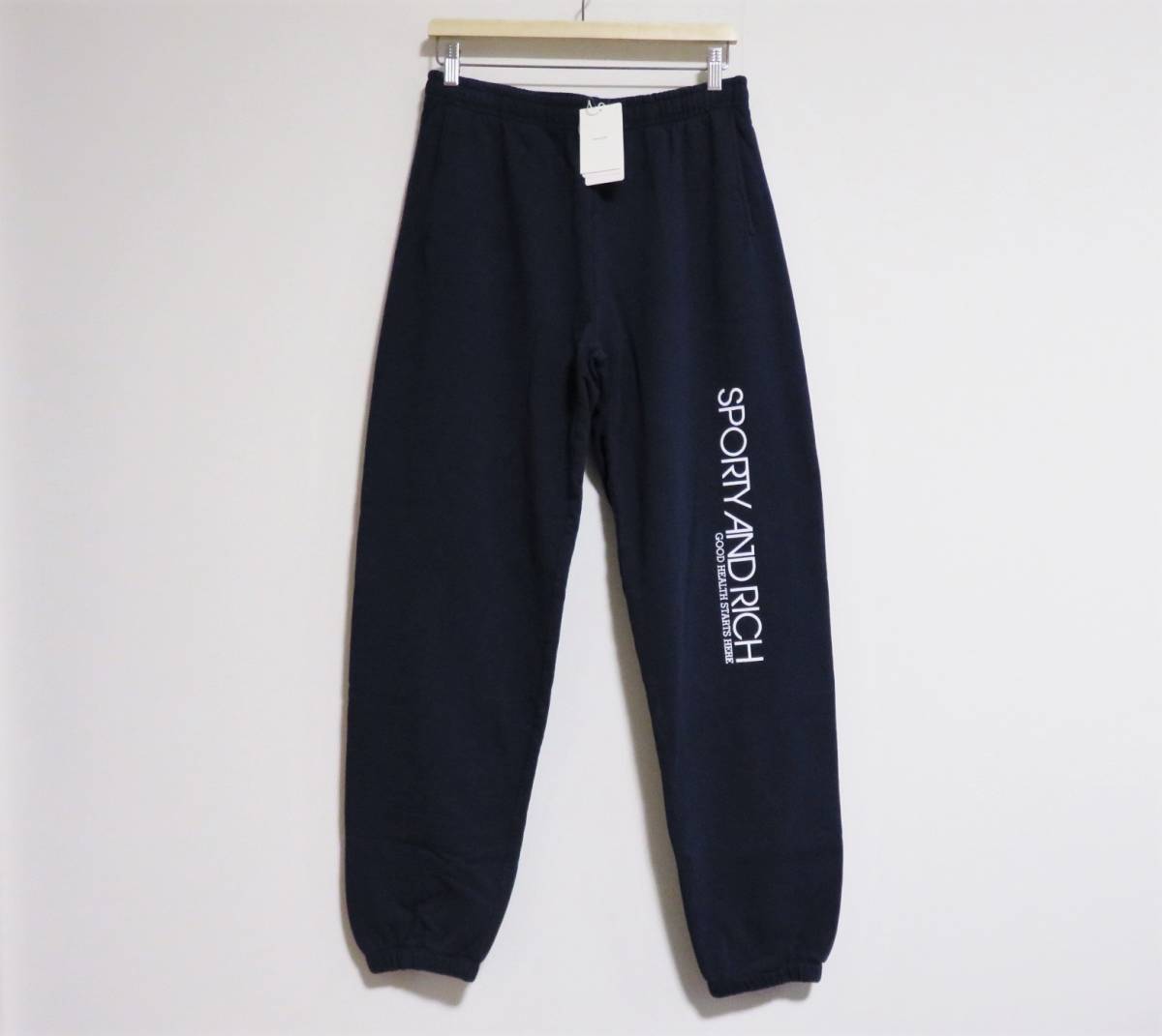 ★Sporty & Rich★スポーツ スウェットパンツ 送料無料 新品 SPORTY & RICH スウェット パンツ L ネイビー