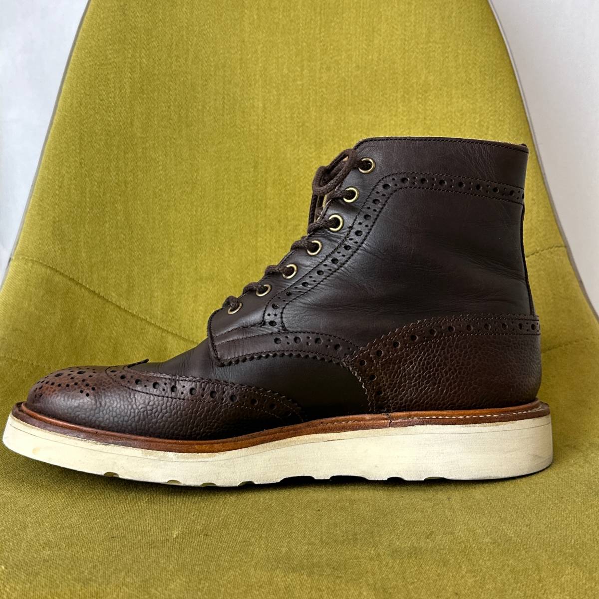 Tricker's トリッカーズ M2508 MALTON モールトン ウイングチップカントリーブーツ 8 fitting5 英国製 レザーシューズ 26.5 27.0相当_画像6