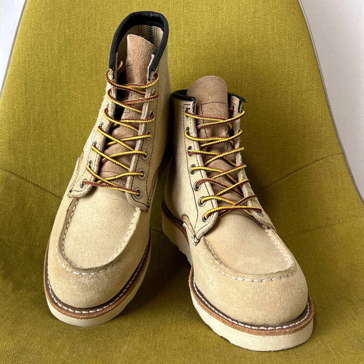 美品 RED WING レッドウィング 8173 スエードモックトゥブーツ 7.0 E USA製 11年製 25.0相当 ラフアウト レザーシューズ_画像1