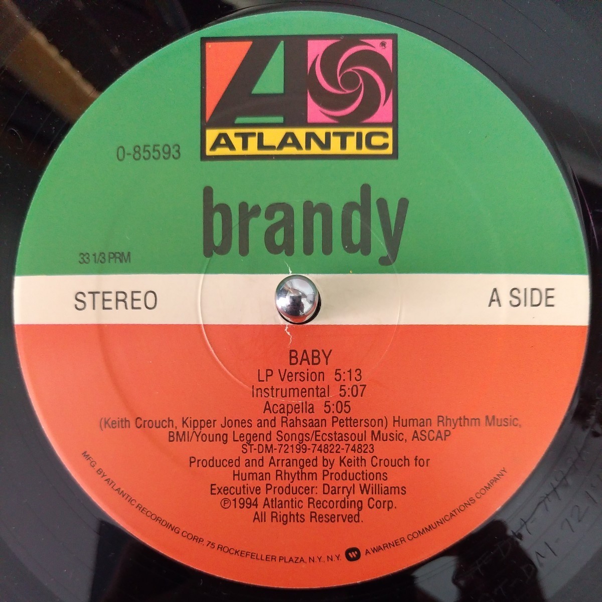 12inch US盤/BRANDY　BABY_画像3