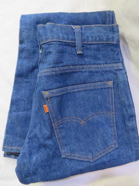 ☆濃紺 80's ビンテージ Levi's リーバイス 684 BIG BELL ビッグベル ベルボトム デニムパンツ W31 フェード有り オレンジタブ☆