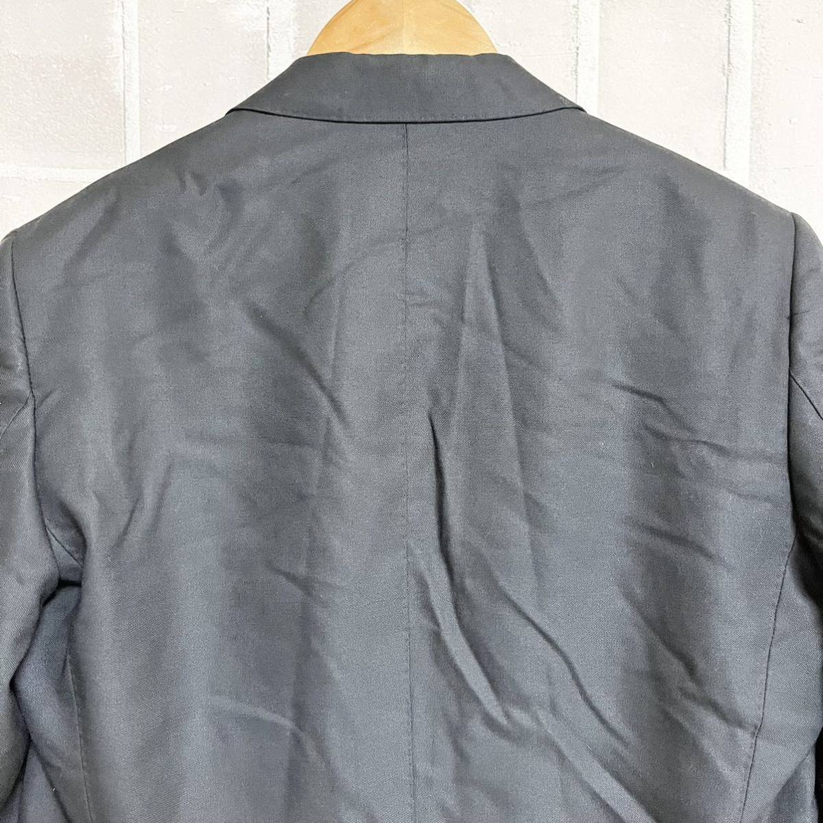  сделано в Японии * RICO Rico * красивый . tailored jacket костюм 2. кнопка подкладка разрез карман весна осень-зима черный мужской L /HH5858