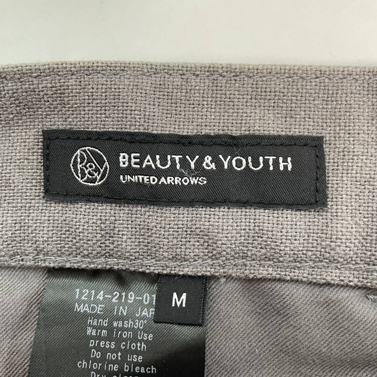 ★BEAUTY&YOUTH UNITED ARROWS ビューティアンドユース ユナイテッドアローズ★ パンツ ワーク カラー ボトムス 日本製 グレー M/TT5989_画像6