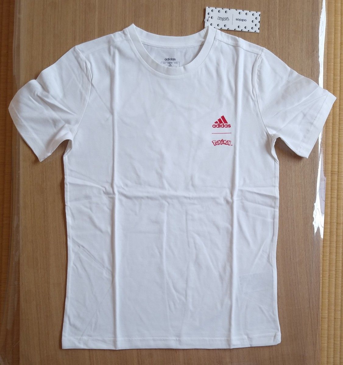 adidas　ポケモン　半袖Tシャツ　150　ホワイト