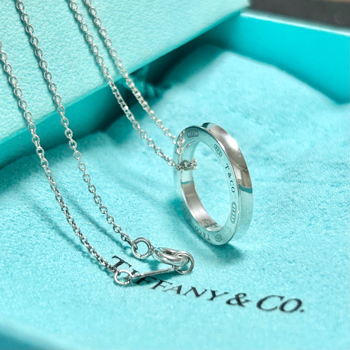 TIFFANY&Co. ティファニー　ナロー　サークル　ネックレス　ペンダント　Tiffany 1837 シルバー　美品