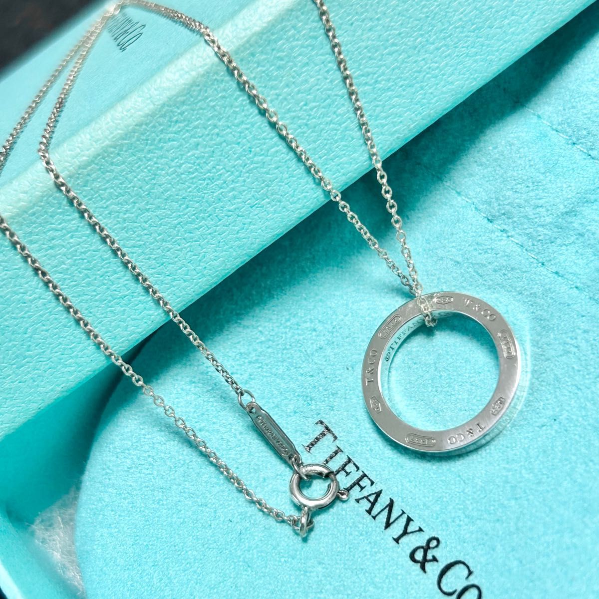 TIFFANY&Co. ティファニー　ナロー　サークル　ネックレス　ペンダント　Tiffany 1837 シルバー　美品