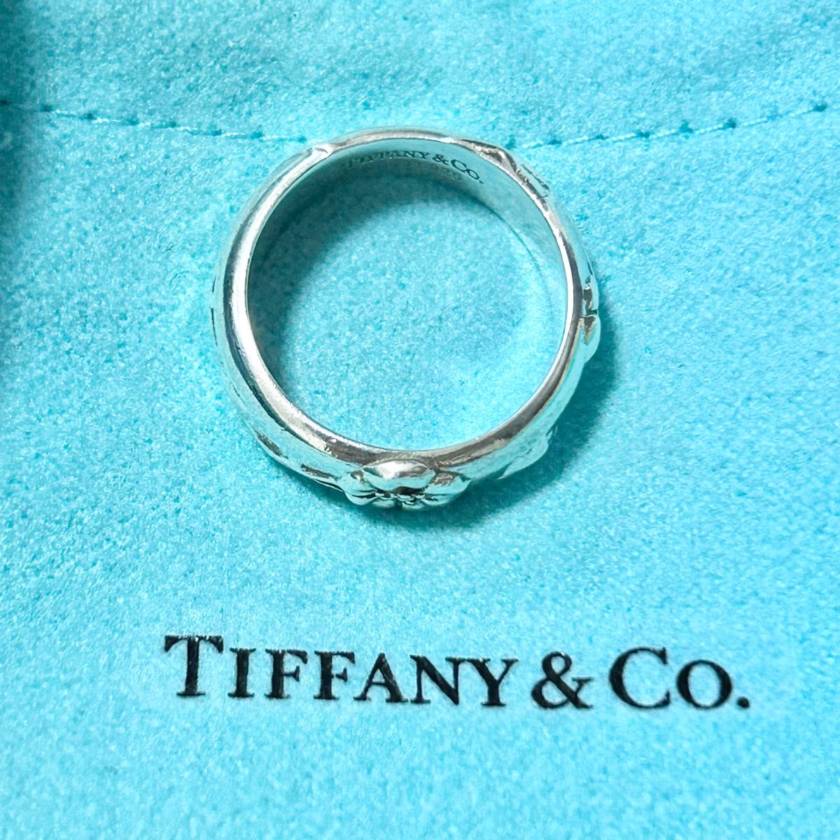 TIFFANY&Co ティファニー　ヴィンテージ　ハイビスカス　フラワー　リング　11号　指輪　Tiffany シルバー　美品