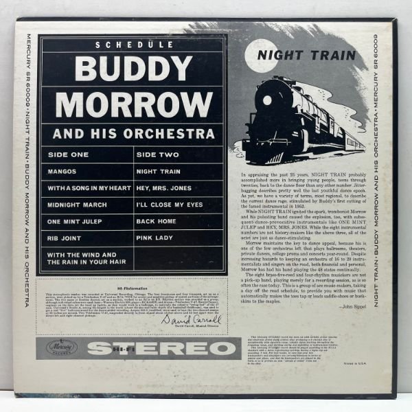 良好!!【若きスコット・ラファロ参加】USオリジナル 黒銀ラベ BUDDY MORROW Night Train ('59 Mercury) w/ SCOTT LaFARO ほか_画像2