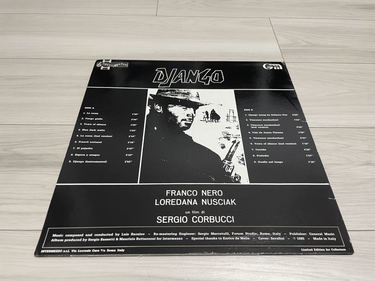 Luis Bacalov DJANGO Original Motion Picture Soundtrack LP Intermezzo IMGM 002 Limited Edition ITALY 続・荒野の用心棒 Remastered_画像2
