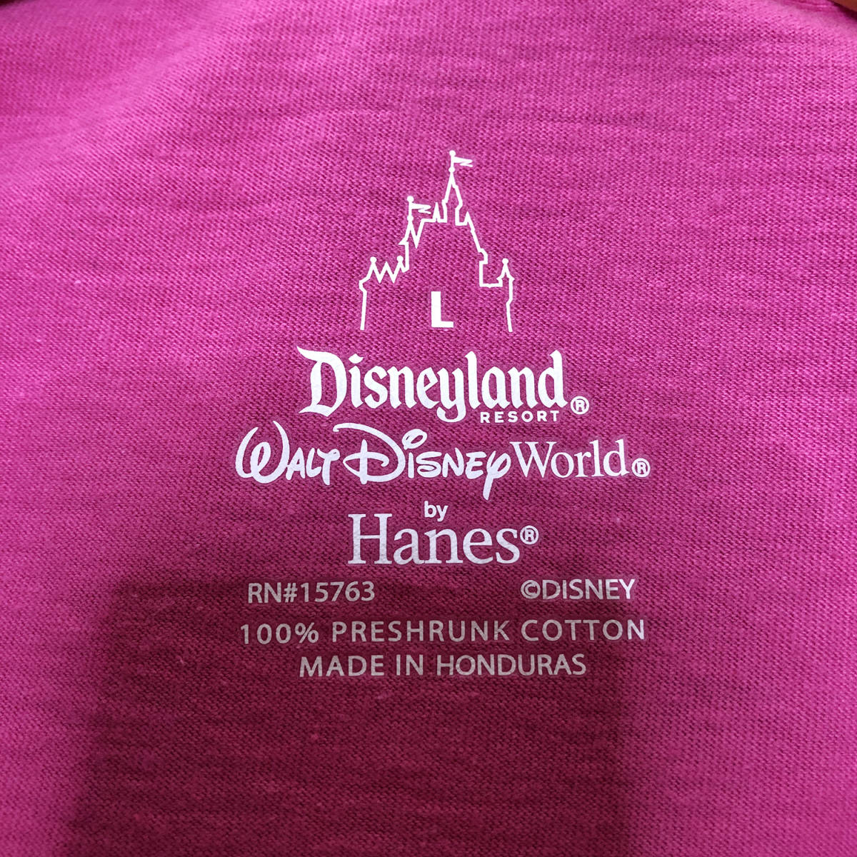 USA 古着 半袖 Tシャツ DisneyLand ピンク メンズL WALT DISNEY WORLD ミッキーマウス ミニーマウス プルート BA1130_画像7