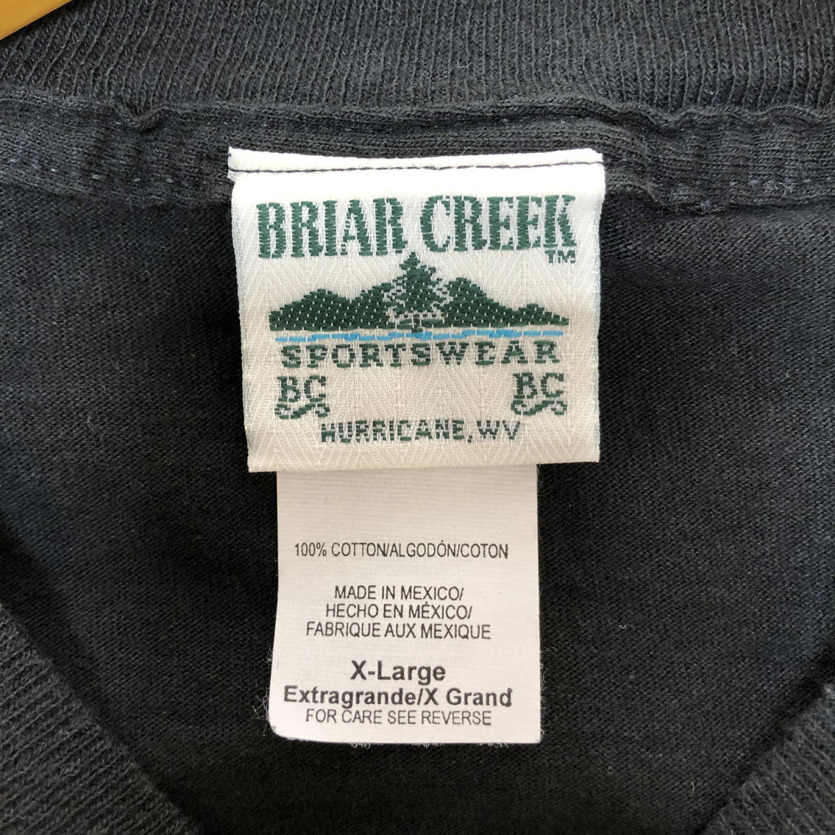 【980円スタート】USA 古着 半袖 Tシャツ BRIARCREEK ブラック 黒 メンズXLサイズ プリントTシャツ カジュアル ホラー 古着卸 激安 BA1199_画像5