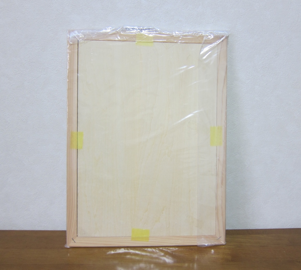 トールペイント　白木　プラーク　オーバル　フレーム付きボード(42×32×1、5㎝)・オーバル2枚(37×29㎝・32×23㎝)　未使用_画像4