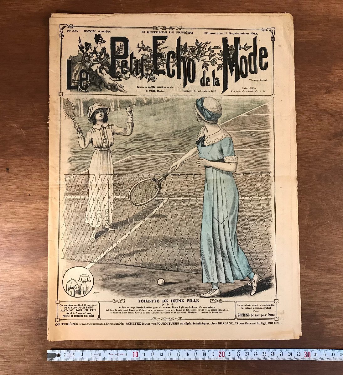 HH-6399 ■送料込■ Le Petit Echo de la Mode 1912年 フランス ファッション 雑誌 貴婦人 レトロ 古書 アンティーク /くYUら
